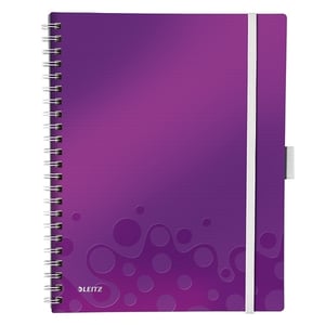 Afbeelding van Leitz spiraalblok 4644 WOW Be Mobile Book | A4 | gelinieerd | paars metallic | 80gr. | 80 vel