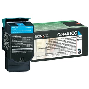 Afbeelding van Lexmark C544X1CG toner cartridge cyaan (origineel)
