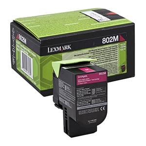 Afbeelding van Lexmark 80C20M0 nr. 802M toner cartridge magenta lage capaciteit (origineel)