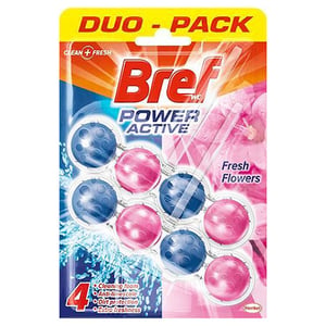Afbeelding van Bref Power Activ Toiletblok | Pink Flowers | 50 gram | 2 stuks