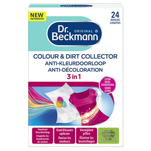 Afbeelding van Dr. Beckmann Colour & Dirt Collector Anti-kleurdoorloop Doekjes | 24 doekjes