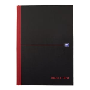 Afbeelding van Oxford 400047606 Black ’n Red gebonden boek | A4 | gelinieerd | 90gr. | 96 vel