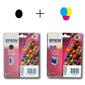 Afbeelding van Epson bundel T028(black) + T029(color)