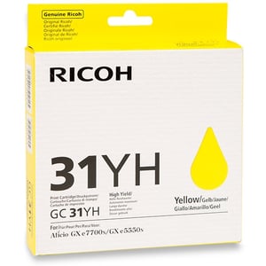 Afbeelding van Ricoh GC-31YH gelcartridge geel hoge capaciteit (origineel)