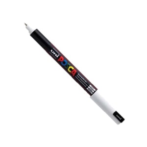 Afbeelding van POSCA PC-1MR verfmarker | wit | ronde punt | 0,7 mm