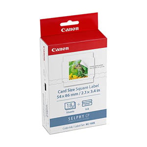 Afbeelding van Canon KC-18IS inktcartridge + creditcard formaat papier (origineel)