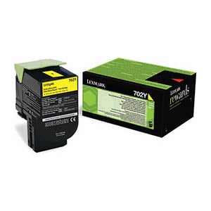 Afbeelding van Lexmark 70C20Y0 nr. 702Y toner cartridge geel (origineel)