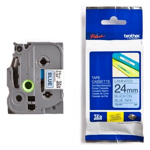 Afbeelding van Brother TZe-551 tape zwart op blauw 24mm x 8m (origineel)
