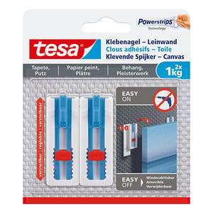 Afbeelding van Tesa klevende spijker canvas | gevoelige oppervlakken | wit | 1 kg (per stuk) | 2 stuks