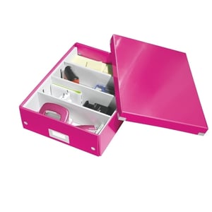 Afbeelding van Leitz 6058 WOW medium sorteerdoos | polypropyleen | roze