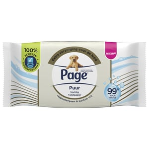 Afbeelding van Page Puur Vochtig Toiletpapier | 38 doekjes