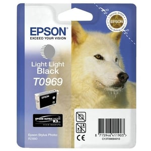 Afbeelding van Epson T0969 inktcartridge licht licht zwart (origineel)