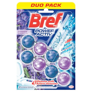 Afbeelding van Bref Power Activ Toiletblok | Lavendel | 50 gram | 2 stuks