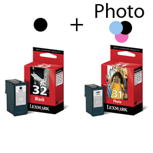 Afbeelding van Lexmark bundel 31(foto color) + 32(black)