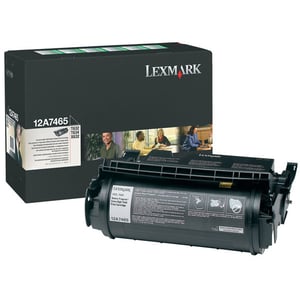 Afbeelding van Lexmark 12A7465 toner cartridge zwart extra hoge capaciteit (origineel)