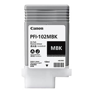 Afbeelding van Canon PFI-102MBK inktcartridge mat zwart (origineel)