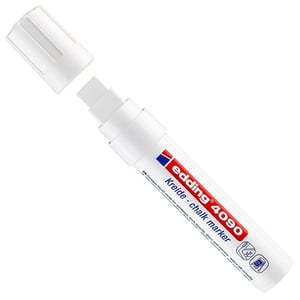 Afbeelding van Edding 4090 krijtmarker | wit | schuine punt | 4-15 mm