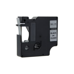 Afbeelding van DYMO S0720670 / 40910 tape zwart op transparant 9mm (huismerk)
