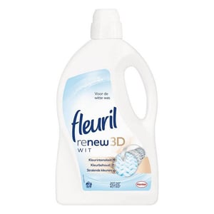 Afbeelding van Fleuril Renew Vloeibaar Wasmiddel | 3D Puur Wit | 4.2 Liter | 64 wasbeurten