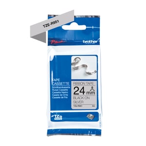 Afbeelding van Brother TZe-R951 tape zwart op zilver 24 mm (origineel)