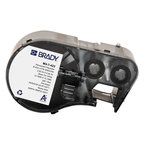 Afbeelding van Brady M4-7-422 polyester labels zwart op wit | 12,7 mm x 12,7 mm (origineel)