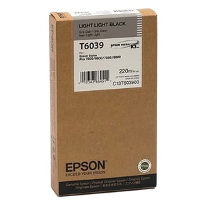Afbeelding van Epson T6039 inktcartridge licht licht zwart hoge capaciteit (origineel)