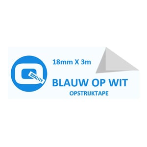 Afbeelding van Brother TZe-FA4 textieltape blauw op wit voor stoffen 18mm (huismerk)