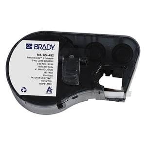 Afbeelding van Brady M5-124-492 Freezerbondz polyester labels zwart op wit | 41,91 mm x 12,7 mm (origineel)