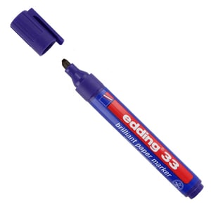 Afbeelding van Edding 33 brilliant paper marker | paars | beitelvormige punt | 1-5 mm