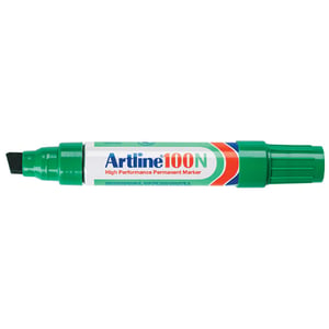Afbeelding van Artline 100 permanent marker | groen | beitel punt | 7,5 - 12 mm