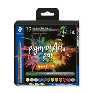 Afbeelding van Staedtler Pigment Arts brushpennen | Nature Colours | 12 stuks