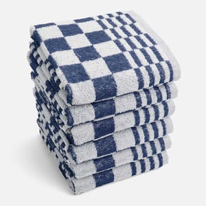 Afbeelding van Byrklund Keukendoek Clean & Fresh | Blauwe Ruit | 50 x 50 | 6 stuks