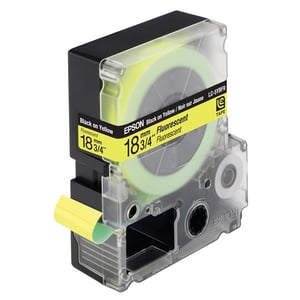 Afbeelding van Epson LC-5YBF9 tape zwart op fluorescerend geel 18 mm origineel