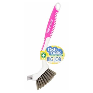 Afbeelding van Dishmatic Afwasborstel | antibacterieel | grijs roze