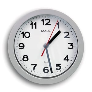 Afbeelding van Maul MAULstep wandklok | kunststof | grijs | 20 cm