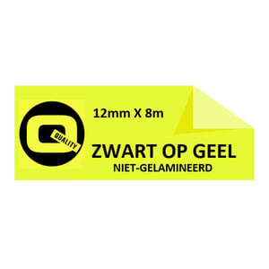 Afbeelding van Brother M-K631BZ tape zwart op geel 12mm x 8m (huismerk)