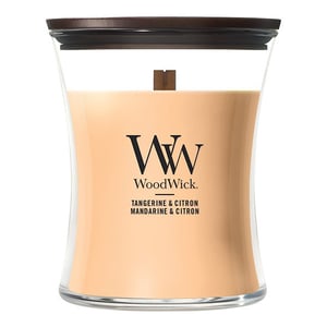 Afbeelding van Woodwick Medium Hourglass geurkaars | Tangerine & Citron | 275 gram