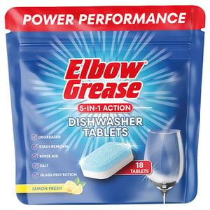 Afbeelding van Elbow Grease Dishwasher Tablets | Lemon | 18 stuks