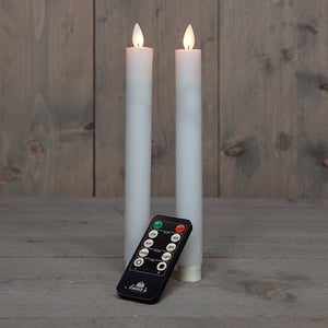 Afbeelding van Anna Collection Led Dinerkaars | 23 cm | wit | bewegende vlam | 2 stuks