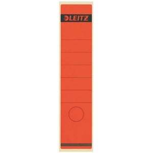 Afbeelding van Leitz 1640 rugetiketten | rood | zelfklevend | breed | 61 mm x 285 mm | 10 etiketten