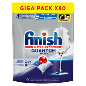 Afbeelding van Finish Quantum All-in-1 Vaatwastabletten | Regular | 80 stuks