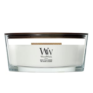 Afbeelding van Woodwick Ellipse geurkaars | White tea & Jasmine | 454 gram