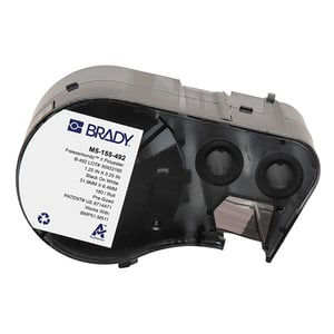 Afbeelding van Brady M5-155-492 Freezerbondz polyester labels zwart op wit | 6,35 mm x 31,75 mm (origineel)